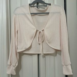 Dazy Cream Front Tie Top